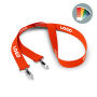 Polyester lanyard met 2 clips en pantone matched zeefdruk Polyester lanyard met 2 clips en pantone matched zeefdruk