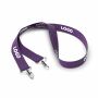 Polyester Pantone-gematchte zeefdruk keycord met 2 clips
