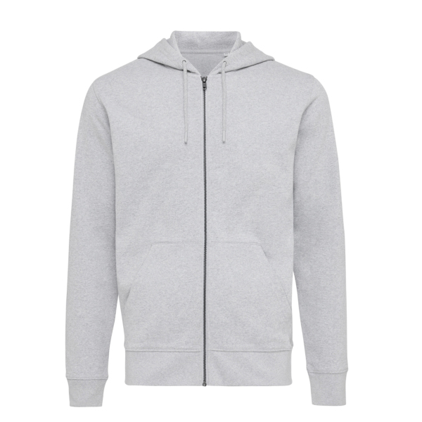 Iqoniq Abisko gerecycled katoen hoodie met rits, heather grey (XL)