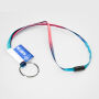 Ronde polyester sublimatie lanyard met full color label