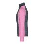 Ladies' Knitted Hybrid Jacket pink-melange/anthracite-melange S