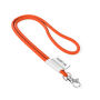 Polyester 2-kleurige koord-lanyard met full color label