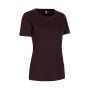 Interlock T-shirt | dames - Donker bordeaux, XL