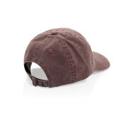 BEAU AWARE™ Washed 6 panel 270gsm cotton twill cap, maroon