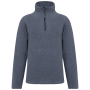 Enzo - Fleece met ritskraag French Navy Heather XL