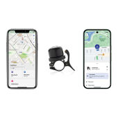 Bike Finder Dual fietsbel met wereldwijde locatiebepalin, zwart