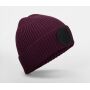 CIRCULAR FASHION PATCH BEANIE, BURGUNDY/BLACK, One size, BEECHFIELD