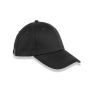 6-panel pet van biologisch katoen Black One Size 6-panel pet van biologisch katoen Black One Size