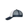 6 Panel Mesh Cap white/navy one size