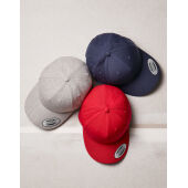 5-Panel Premium Curved Visor Snapback Cap - White - One Size