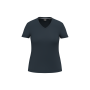 Ecologisch antibacterieel dames-T-shirt met V-hals Navy 3XL