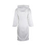 T1-Bvelour Velour Bathrobe Hooded - White