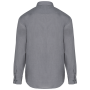 Overhemd in onderhoudsvriendelijk polykatoen-popeline heren Marl Storm Grey 6XL