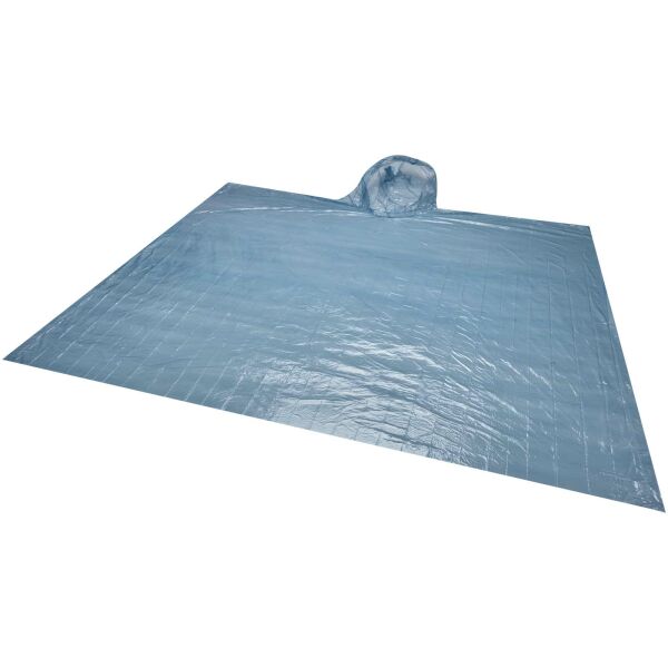 Fog poncho in ronde plastic verpakking met karabijnhaak - Koningsblauw Fog poncho in ronde plastic verpakking met karabijnhaak - Koningsblauw