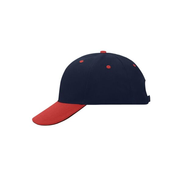 6 Panel Sandwich Cap navy/red/navy one size 6 Panel Sandwich Cap navy/red/navy one size