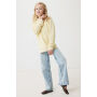 IQONIQ Yengo kids recycled katoen hoodie met steekzakken, cream yellow (910)