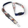 Afneembare polyester keycord met gesublimeerde satijnen overlay