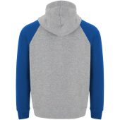 Badet unisex tweekleurige hoodie - Gemêleerd grijs/Koningsblauw - 3XL