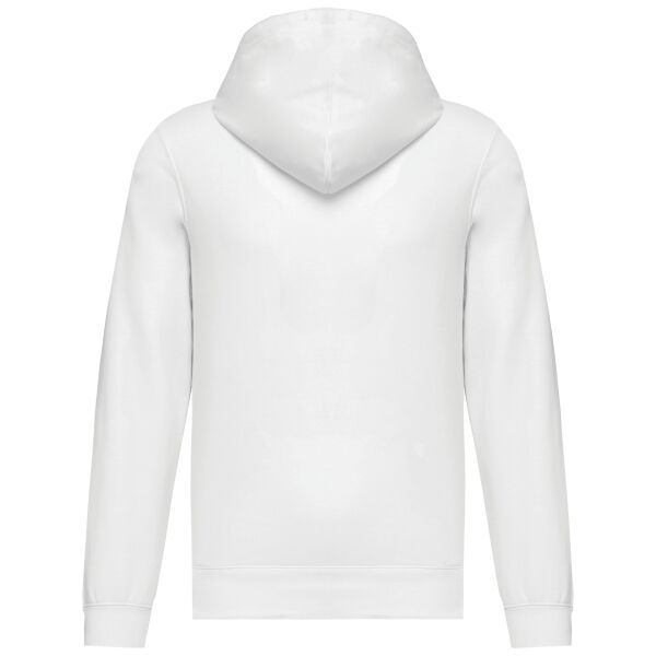 Gerecycleerde sweater met capuchon uniseks White XS