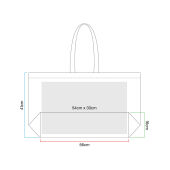 Oversized Canvas Tote Bag - Natural - One Size