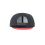BRONX ORIGINAL FLAT PEAK SNAP BACK DUAL COLOUR CAP, BLACK/RED, One size, RESULT