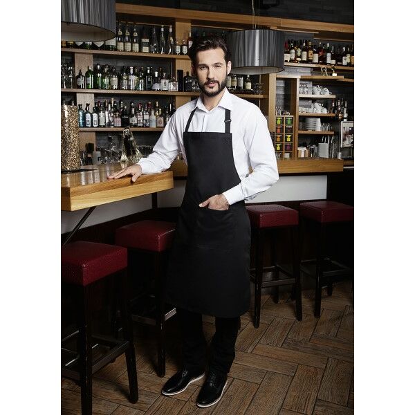 Bib Apron Basic with Buckle and Pocket