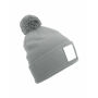 Appliqué Patch Pom Beanie ash/white one size