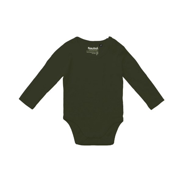 Neutral romper lange mouw_Legergroen_92 Neutral romper lange mouw_Legergroen_92
