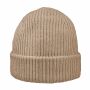 Luxury Fine Rib Beanie, Khaki Luxury Fine Rib Beanie, Khaki