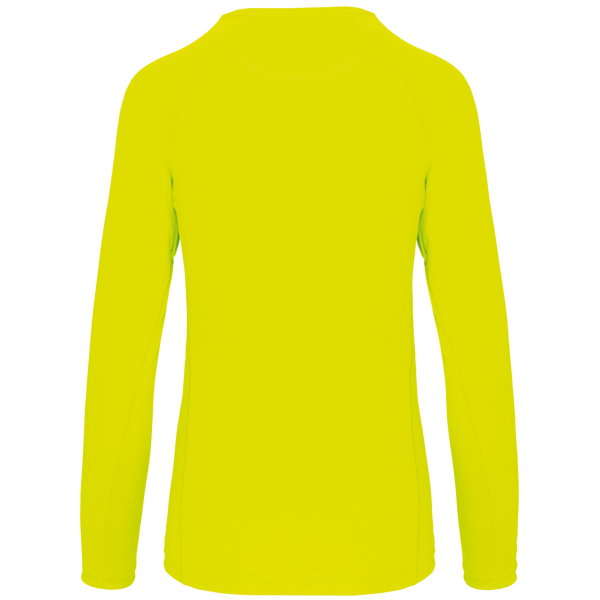 Ladies' long-sleeved sports T-shirt Fluorescent Yellow XL Ladies' long-sleeved sports T-shirt Fluorescent Yellow XL