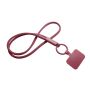Tubyard lanyard telefoonhouder met gerecyclede plastic buis - Bourgondisch