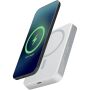 Avis 10.000 mAh RCS powerbank van gerecycled aluminium met magnetische aansluiting - Zilver