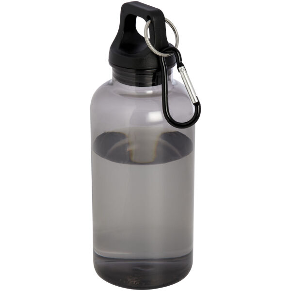 Oregon 400 ml RCS certified recycled plastic water bottle with carabiner - Solid black