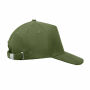 WALE - 5 panelen corduroy baseballcap - Legergroen
