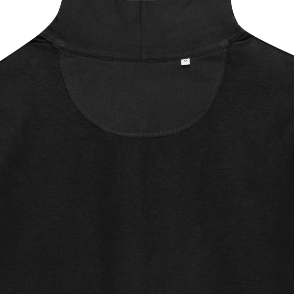 Iqoniq Abisko gerecycled katoen hoodie met rits, zwart (XXXL)
