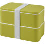 MIYO 700+700 ml dubbellaagse lunchbox - Lime/Lime/Wit