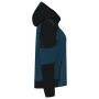 Softshell Capuchon Bicolor Redefined Dames 406119 Teal-Black 3XL