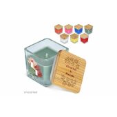 Chakra plantaardige kaars in glazen houder - Wit