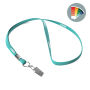 Ronde polyester lanyard met metalen klem