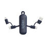 Urban Vitamin Dublin 100W 4 -in-1 keychain cable, blauw