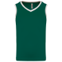 Basketbalshirt voor kinderen Dark Green / White 4/6 jaar