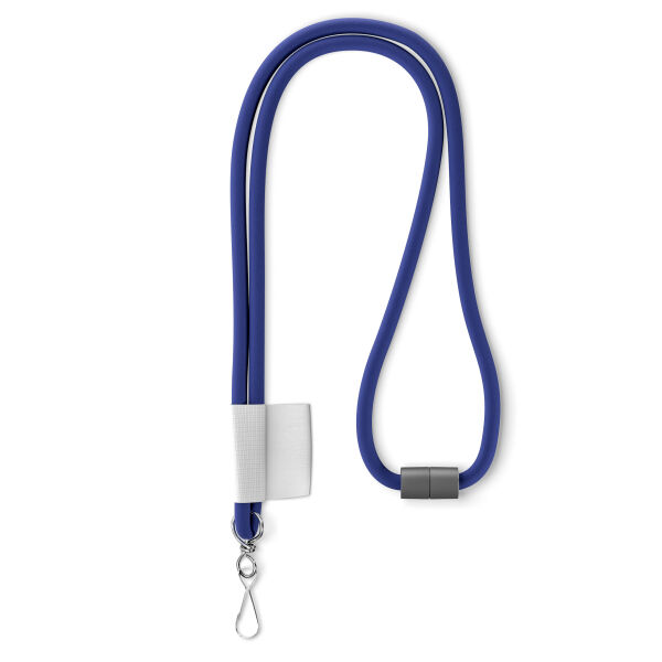 Polyester 2-kleurige koord-lanyard met full color label Polyester 2-kleurige koord-lanyard met full color label