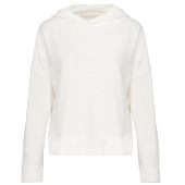 Bio lounge damessweater met capuchon Off White L/XL