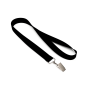 Gerecycled polyester (rPET) zeefdruk-keycord met bulldogclip