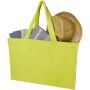 Siam GRS gerecyclede badstof stranddraagtas 13 l - Lime