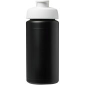 Baseline® Plus grip 500 ml sportfles met flipcapdeksel - Zwart/Wit Baseline® Plus grip 500 ml sportfles met flipcapdeksel - Zwart/Wit
