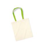 BAG FOR LIFE - CONTRAST HANDLES, NATURAL/LIME GREEN, One size, WESTFORD MILL