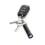 Flash RCS gerecycled aluminium sleutelhanger zaklamp, zwart