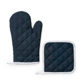 ENEKO Keukenset, ovenwant en pannenlap - donkerblauw