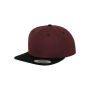 Classic snapbackpet in twee kleuren MAROON / BLACK One Size